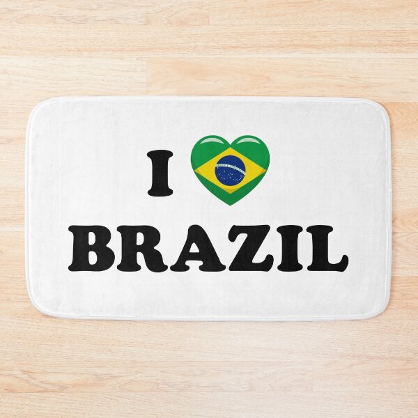 Item preview, I Love Brazil / I Heart Brazil (Black text with flag heart) designed and sold by STUDIO-72.