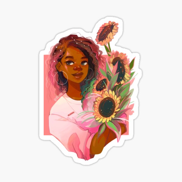 Pink Sunflowers Sticker