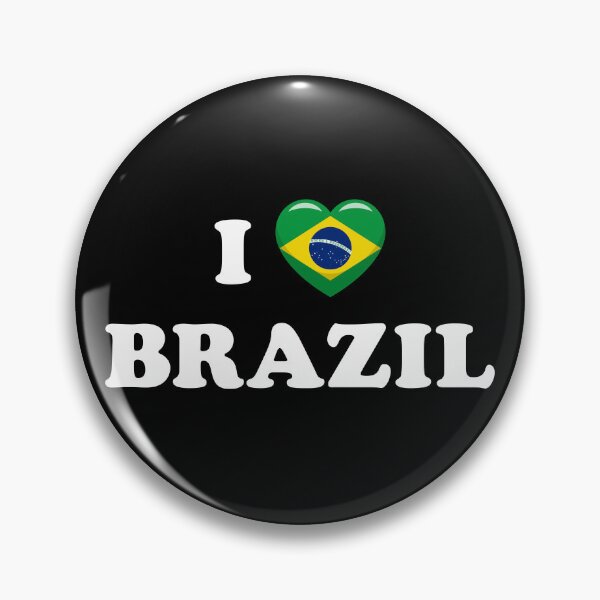 Item preview, I Love Brazil / I Heart Brazil (White text with flag heart) designed and sold by STUDIO-72.