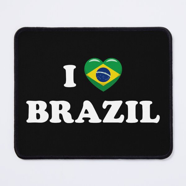 Item preview, I Love Brazil / I Heart Brazil (White text with flag heart) designed and sold by STUDIO-72.