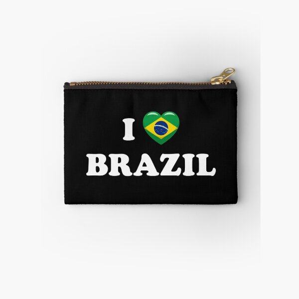 Item preview, I Love Brazil / I Heart Brazil (White text with flag heart) designed and sold by STUDIO-72.