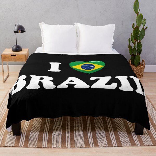 Item preview, I Love Brazil / I Heart Brazil (White text with flag heart) designed and sold by STUDIO-72.