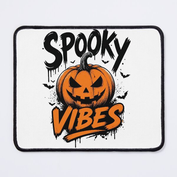 Item preview, Spooky Vibes Halloween Jack-O-Lantern Graphic T-Shirt designed and sold by BoldPowStudio.