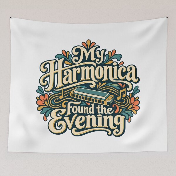 Item preview, Harmonica Evening Decorative Musical Lettering designed and sold by Bikivuno.