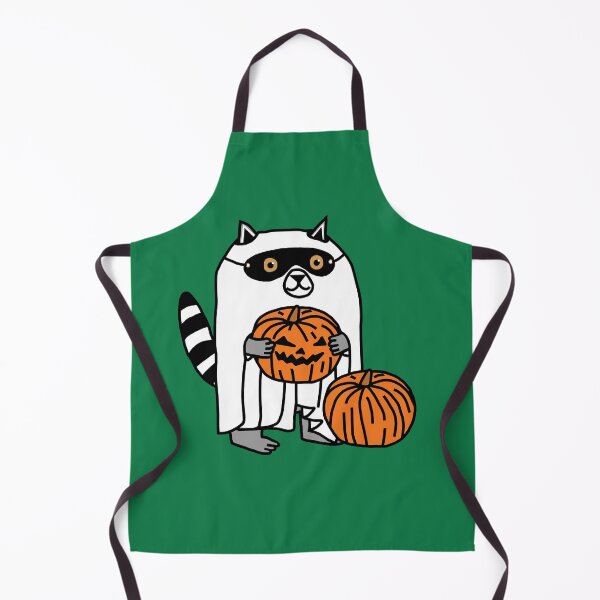 Item preview, Funny Halloween Ghost Raccoon and Pumpkin designed and sold by ellenhenry.