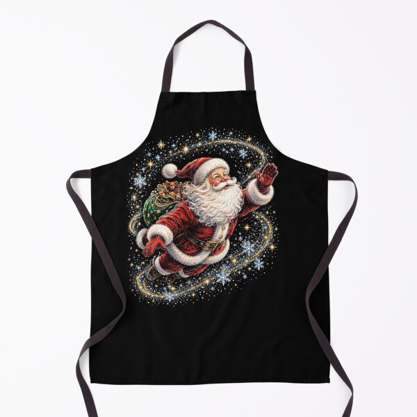 Item preview,  Vintage  Santa Claus Flying with Gifts Under a Starry Sky Christmas  designed and sold by SOUFIANE1991.