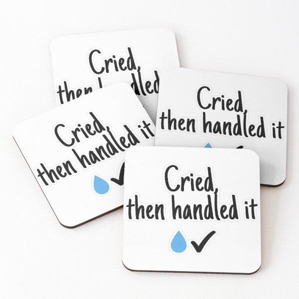 Item preview, Cried Then Handled It Doodle Sticker designed and sold by MindfulMischief.