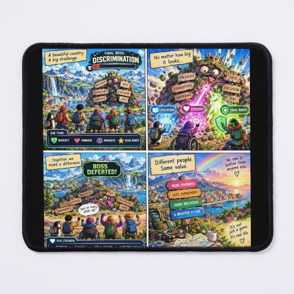 Item preview, TEAM WINS AGAINST DISCRIMINATION IN THE GAME OF LIFE: INTEGRATION AND EQUALITY AS A TRIUMPH designed and sold by Mianku | Für das Leben.