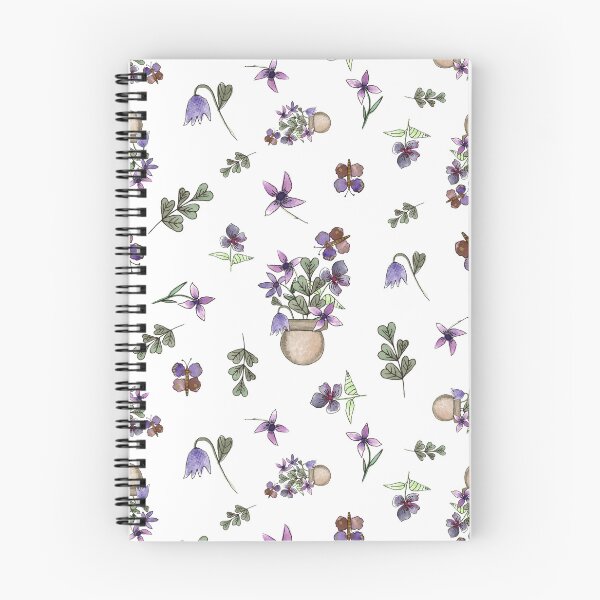 Item preview, Purple Floral Planter and Butterfly Seamless Pattern - Botanical Home Decor designed and sold by Orly Fuchs Galchen.