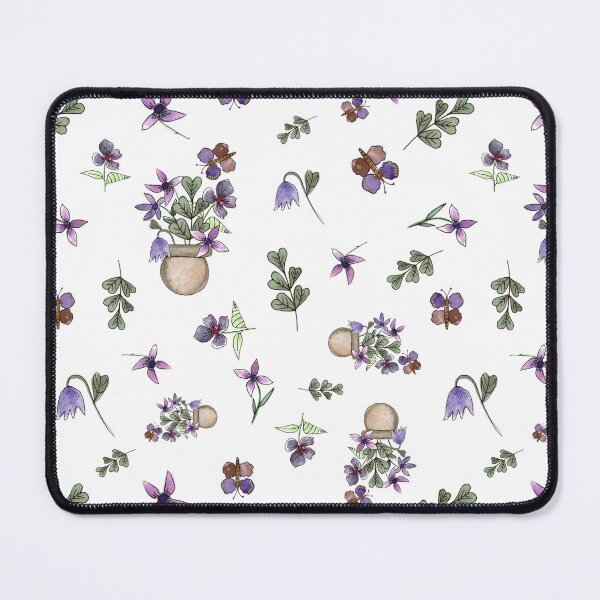 Item preview, Purple Floral Planter and Butterfly Seamless Pattern - Botanical Home Decor designed and sold by Orly Fuchs Galchen.