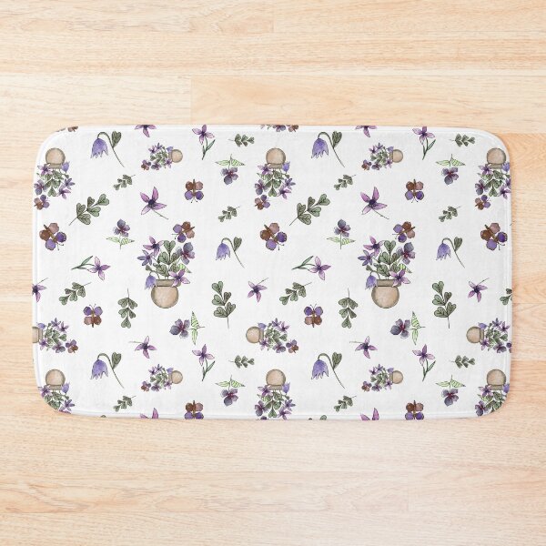 Item preview, Purple Floral Planter and Butterfly Seamless Pattern - Botanical Home Decor designed and sold by Orly Fuchs Galchen.