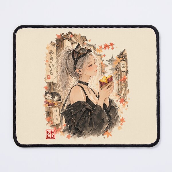 Item preview, Autumn Cat Girl – Roasted Sweet Potato designed and sold by Neo Edo Studio.