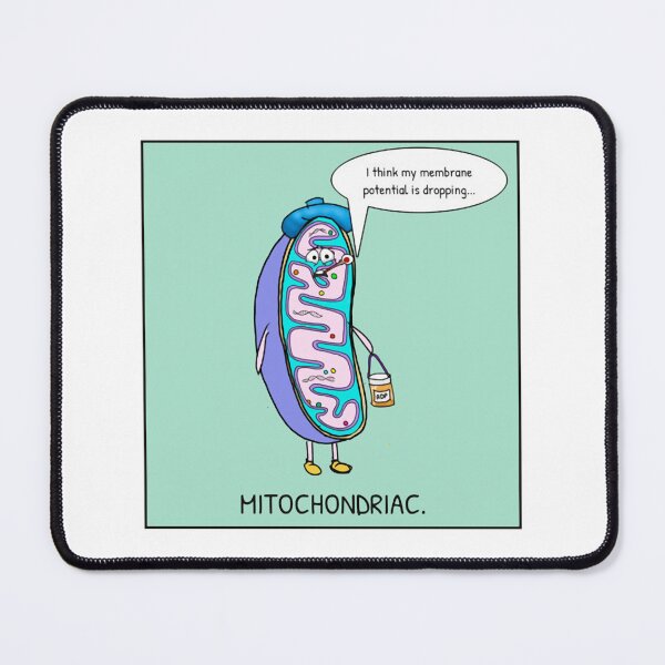 Item preview, Mitochondriac Funny Biology Cell Cartoon Graphic designed and sold by Groovythought.