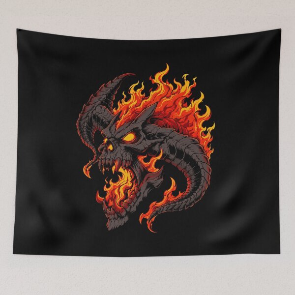 Item preview, Balrog Flame Skull designed and sold by barnetcraigt.
