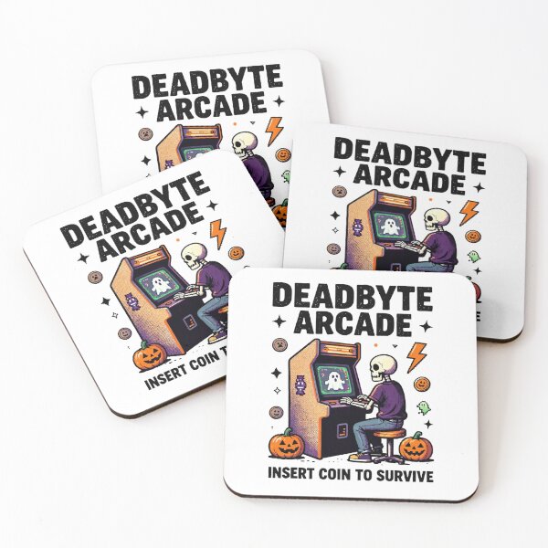 Item preview, Deadbyte Arcade Insert Coin to Survive – Funny Retro Halloween Gamer T-Shirt designed and sold by Thompika.