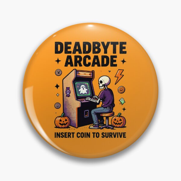 Item preview, Deadbyte Arcade Insert Coin to Survive – Funny Retro Halloween Gamer T-Shirt designed and sold by Thompika.