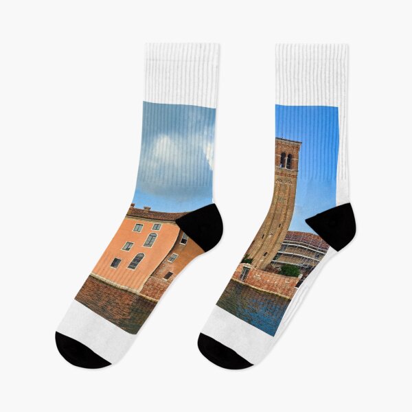 Item preview, San Domenico Church and Bell Tower on Island in Chioggia Italy designed and sold by goceris.