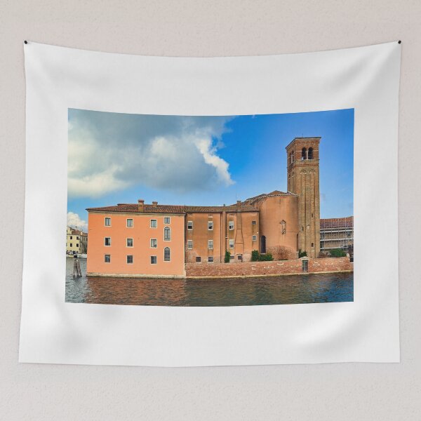 Item preview, San Domenico Church and Bell Tower on Island in Chioggia Italy designed and sold by goceris.