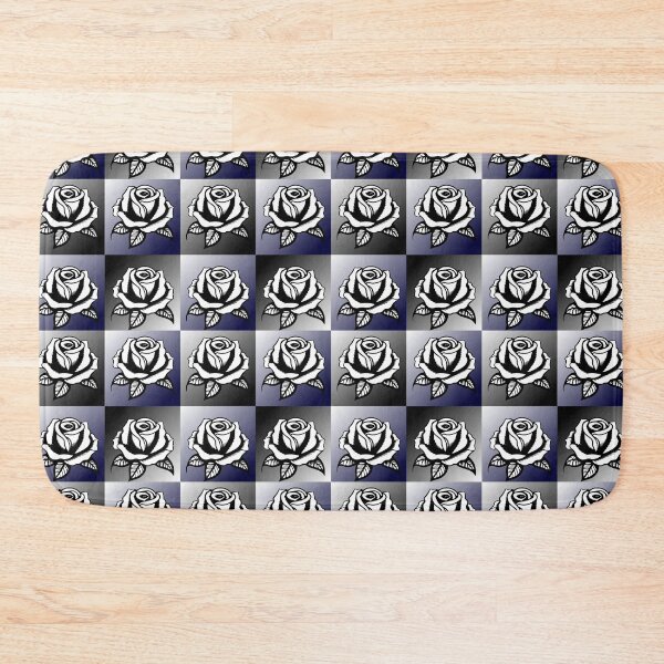 Item preview, Gothic Black and White Rose Pattern – Dark Floral Monochrome Design - Product 0006 designed and sold by simplycolours.