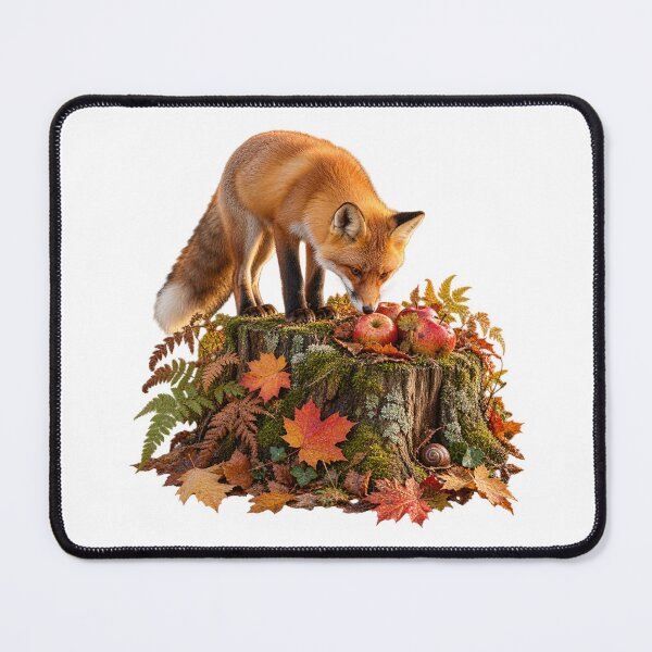 Item preview, Curious Fox at the Autumn Apple Stump designed and sold by Golden Era Studio.
