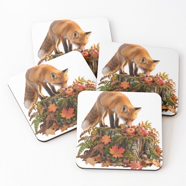 Item preview, Curious Fox at the Autumn Apple Stump designed and sold by Golden Era Studio.