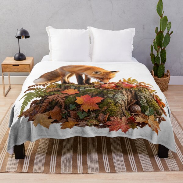 Item preview, Curious Fox at the Autumn Apple Stump designed and sold by Golden Era Studio.