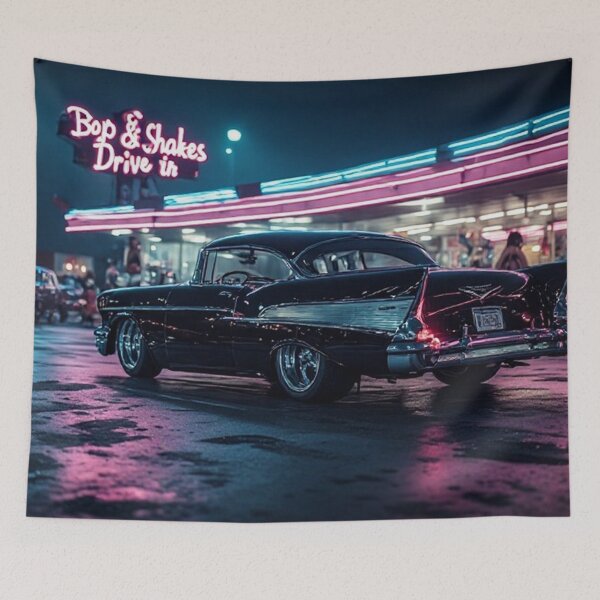 Item preview, Classic 1957 Chevy Bel Air Tail Fins Reflection designed and sold by CreekSideCreat.