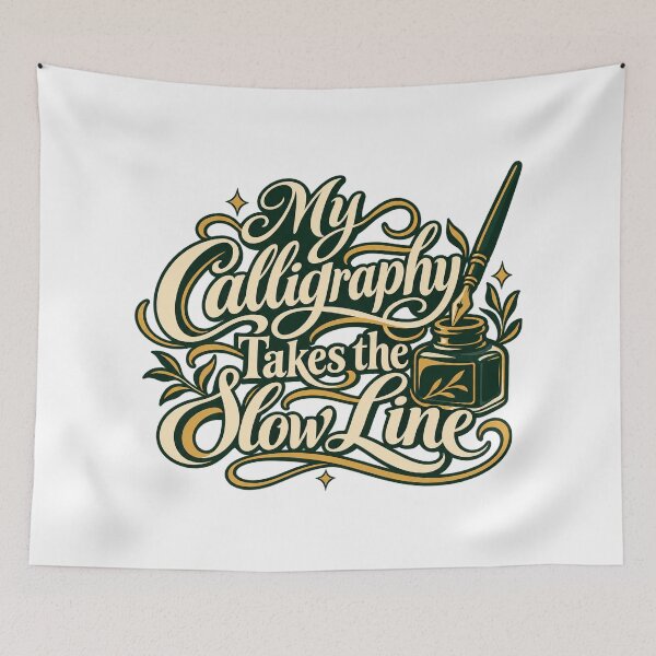 Item preview, Calligraphy Slow Line Decorative Pen Lettering designed and sold by Bikivuno.