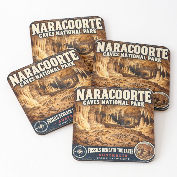 Item preview, Naracoorte Caves National Park Retro Sticker designed and sold by naturalsurvival.