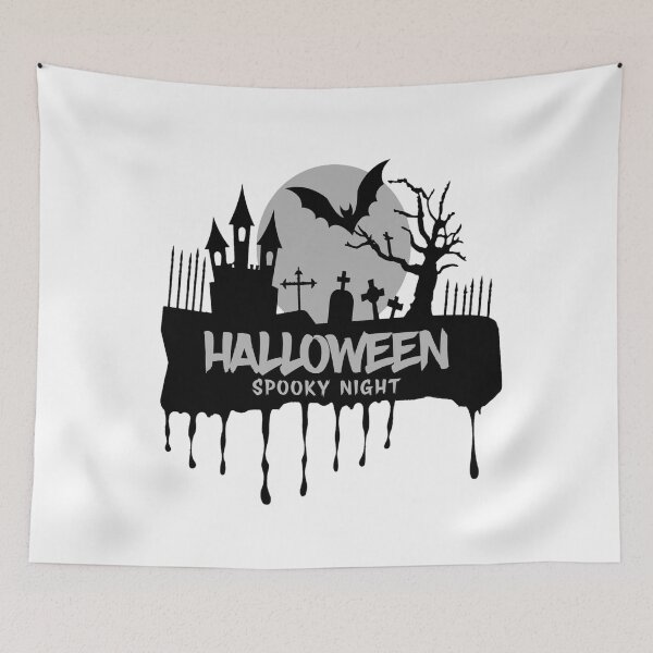 Item preview, Halloween Spooky Night Bat Moon Graveyard designed and sold by Custom Crest.