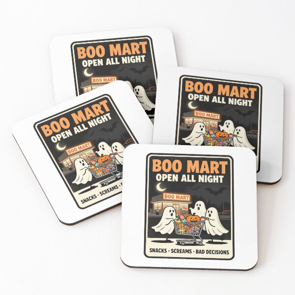 Item preview, Boo Mart Open All Night – Funny Halloween Ghost Shopping T-Shirt designed and sold by Thompika.