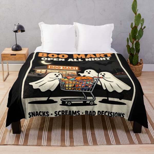 Item preview, Boo Mart Open All Night – Funny Halloween Ghost Shopping T-Shirt designed and sold by Thompika.