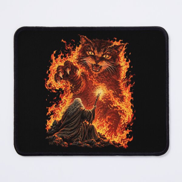 Item preview, Fire Cat Wizard designed and sold by barnetcraigt.