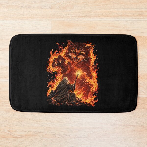 Item preview, Fire Cat Wizard designed and sold by barnetcraigt.