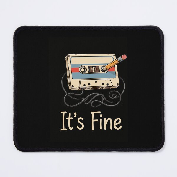 Item preview, Retro Cassette Tape It's Fine 90s Music Vibe designed and sold by Designart68.