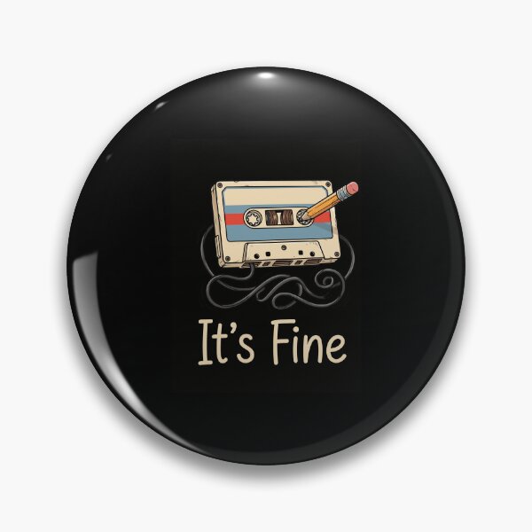 Item preview, Retro Cassette Tape  It's Fine 90s Music Vibe  designed and sold by Designart68.