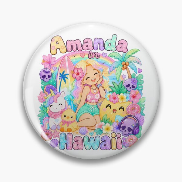 Item preview,  Amanda Name Gift Pastel Goth Hawaii Creepy Cute Summer designed and sold by TheChalkyFox.
