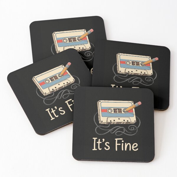 Item preview, Retro Cassette Tape  It's Fine 90s Music Vibe  designed and sold by Designart68.