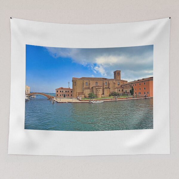 Item preview, Historic Church of San Domenico and Stone Bridge in Chioggia Italy designed and sold by goceris.