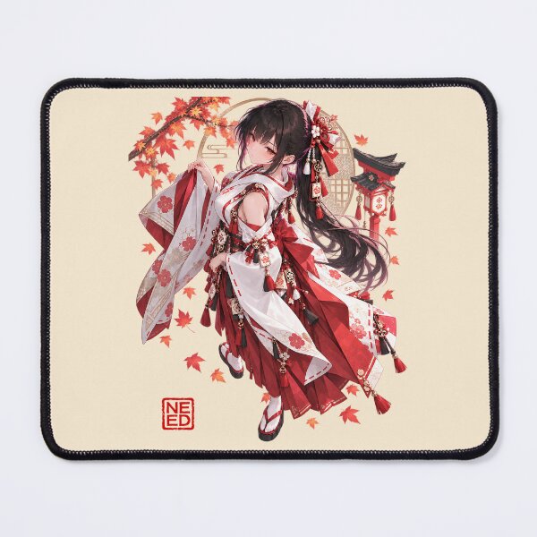 Item preview, Autumn Miko – Red Maple Shrine Maiden designed and sold by Neo Edo Studio.