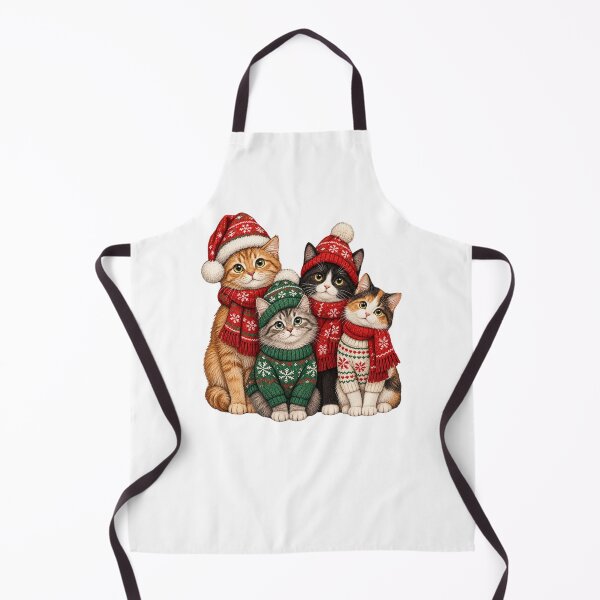 Item preview, Cute Christmas Cats in Festive Sweaters and Santa Hats – Holiday Cat Lover Design designed and sold by SOUFIANE1991.