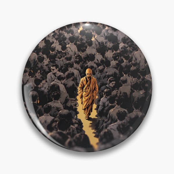 Item preview, The Still Point — Monk in a Crowd Meditation Art designed and sold by SacredLensV.