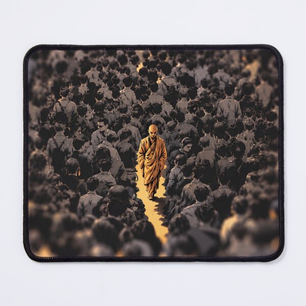 Item preview, The Still Point — Monk in a Crowd Meditation Art designed and sold by SacredLensV.