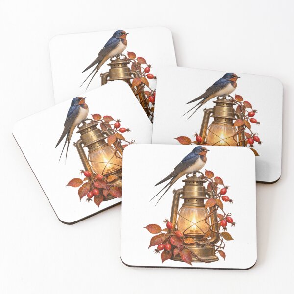 Item preview, Barn Swallow on an Autumn Lantern designed and sold by Golden Era Studio.