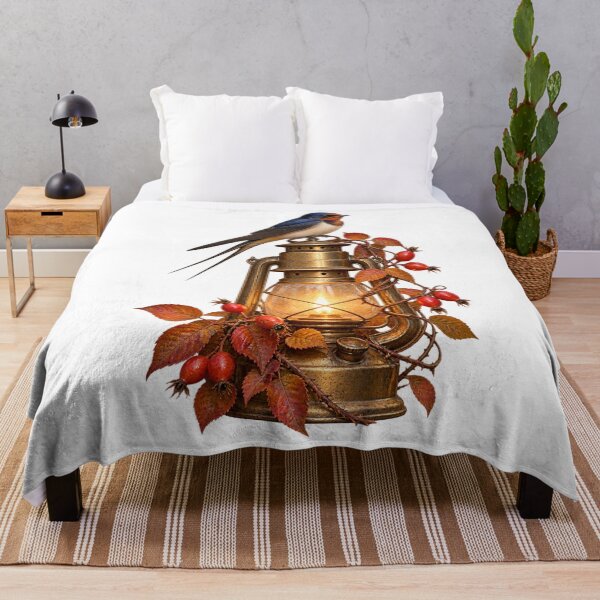 Item preview, Barn Swallow on an Autumn Lantern designed and sold by Golden Era Studio.