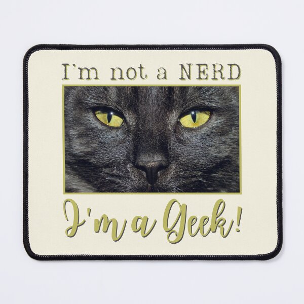 Item preview, Black Cat Green Eyes Nerd Geek Color Scheme #02 designed and sold by Jack Quenty • Photography & The First Class Urban Brand.