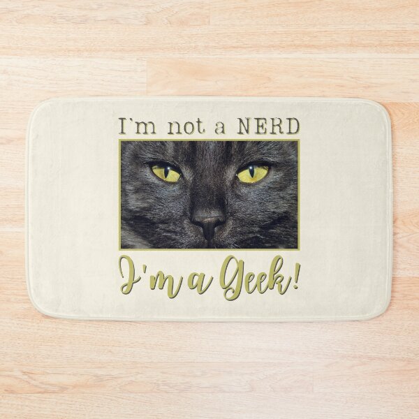Item preview, Black Cat Green Eyes Nerd Geek Color Scheme #02 designed and sold by Jack Quenty • Photography & The First Class Urban Brand.