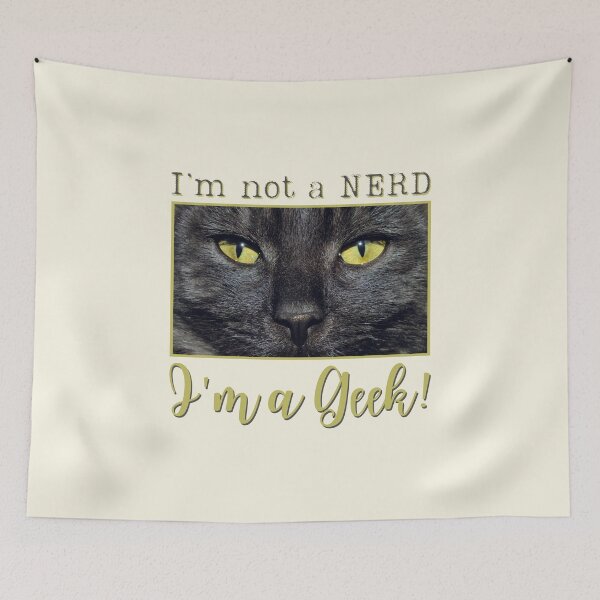 Item preview, Black Cat Green Eyes Nerd Geek Color Scheme #02 designed and sold by Jack Quenty • Photography & The First Class Urban Brand.