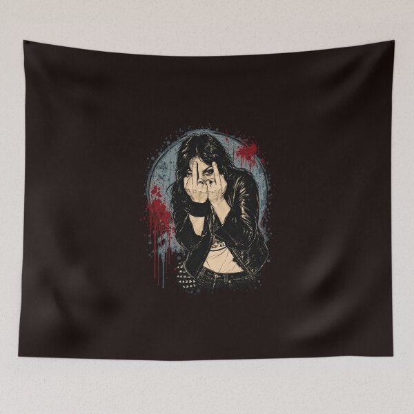 Item preview, Joan-Jett Middle Finger Rock And Roll Rebel Graphic designed and sold by PunPals-Art.