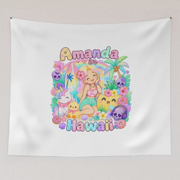 Item preview, Amanda Name Gift Pastel Goth Hawaii Kawaii Aesthetic designed and sold by TheChalkyFox.